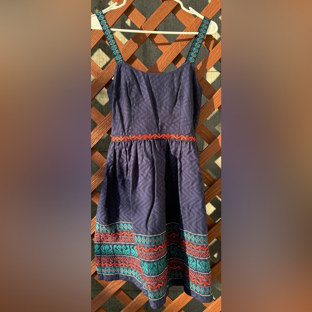 Anna Sui for Anthropologie Embroidered Boho Dress - Size 4